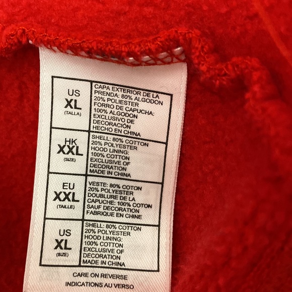 Disney Parks Christmas Minnie Mouse full zip hoodie red Walt Disney World XL - Picture 5 of 7